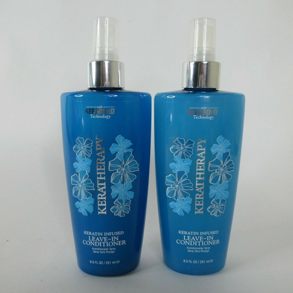 Lot of 2 Keratherapy Kerabond Keratin Infused Leave In Conditioner Spray 8.5 oz